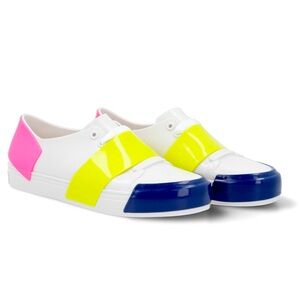 Melissa White and Pink Sneakers Casual Slip-On